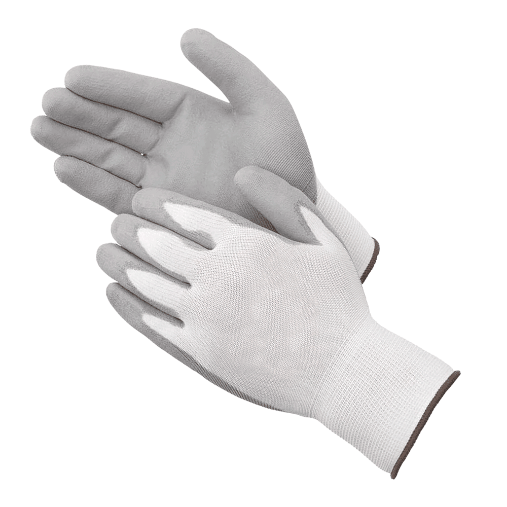 Front and back view of crawl space gloves