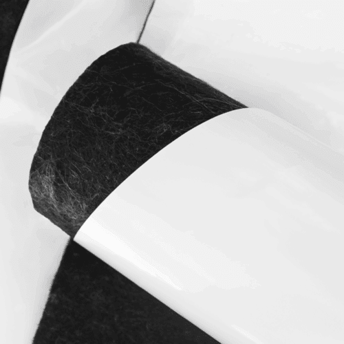 Top view of 6 mil vapor barrier