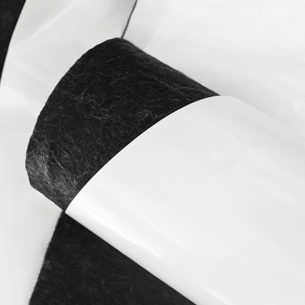 Top view of 6 mil vapor barrier