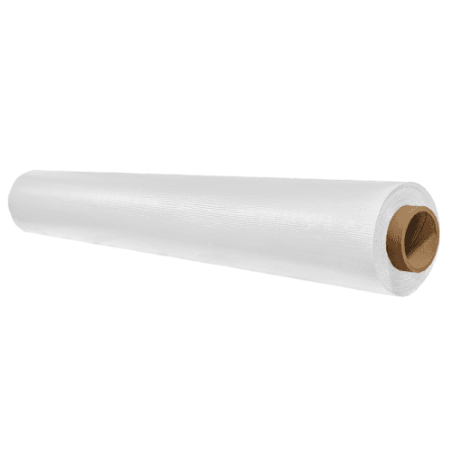 Full View of 10 Mil Woven Vapor Barrier Roll white color